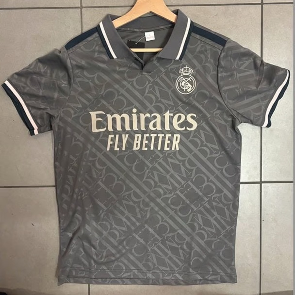 Real Madrid gray soccer jersey